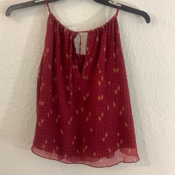 Roxy layered chiffon halter crop top blouse Sz M - Picture 11 of 12